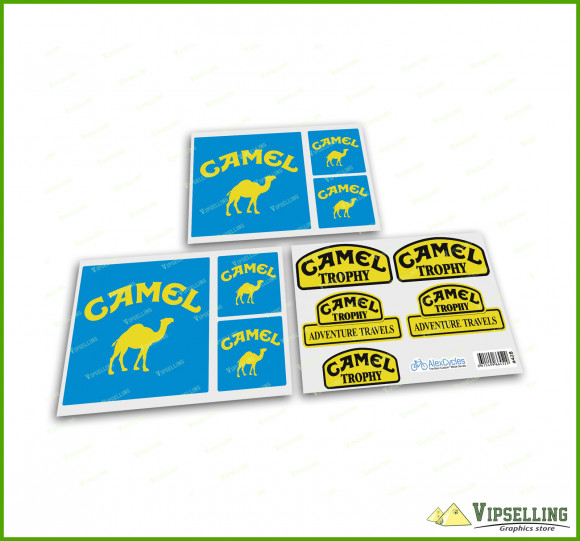 Rare Vintage Camel Rally Racing Classic Car Bike 4x4 Decals Stickers Set