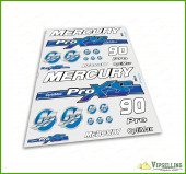 Mercury 90 115 150 175 200 225 250 HP Optimax ProXS Outboadrs Motor Blue Laminated Decals Boat   Mercury 90 115 150 175 200 225 250 HP Optimax ProXS Outboadrs Motor Blue Laminated Decals Boat