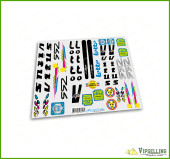 Rare VITUS Lotto 992 Team Bicycle Black Decals Stickers for Re-sprays Kit Rare VITUS Lotto 992 Team Bicycle Black Decals Stickers for Re-sprays Kit
