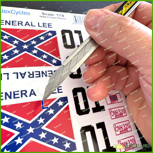 General Lee RC 1/10 Scale Stickers Decals General Lee RC 1/10 Scale Stickers Decals