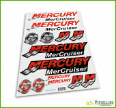 Mercury Motors MerCruiser Outboards Laminated Decals Stickers Emblems Logos Mercury Motors MerCruiser Outboards Laminated Decals Stickers Emblems Logos