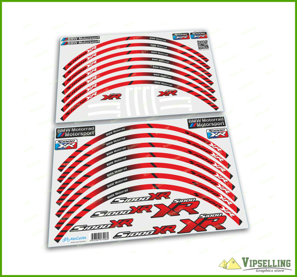 BMW S1000XR Motorrad Motorsport Motorcycle Wheel Rim Stripes Decals Sticker Kit BMW S1000XR Motorrad Motorsport Motorcycle Wheel Rim Stripes Decals Sticker Kit
