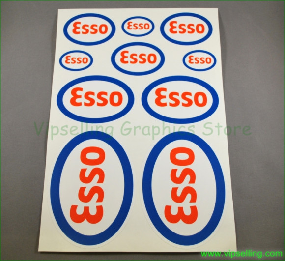 Vintage Essso Petroleum Oil Sticker – Retro Gas Decal – STICKER-DUDE-1