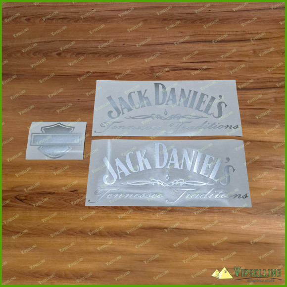 Harley Davidson Jack Daniel's Shadow Honda Indian Motorcycle Gas Fuel Tank Decals Stickers Set