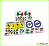 Vespa Scooter Ferrari Italy Style RARE Decals Stickers Italian Wasp Logos Vespa Scooter Ferrari Italy Style RARE Decals Stickers Italian Wasp Logos