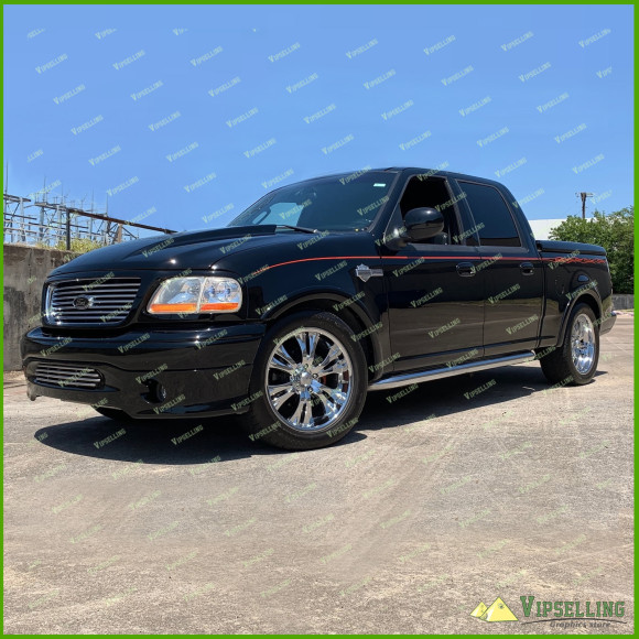 Ford F-150 Harley-Davidson Style F-250 F-350 Flame Style Side High Cast Vinyl Stripes Decals Stickers Kit