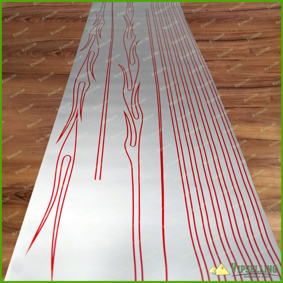 Red Harley-Davidson style Ford stripes