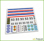 Herbie VW Beetle Lot of Decals the Love Bug Stickers Kit New Look 1/24 Scale 24th