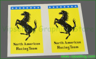 Very Rare Vintage Ferrari NART Decals Stickers Emblems Logo