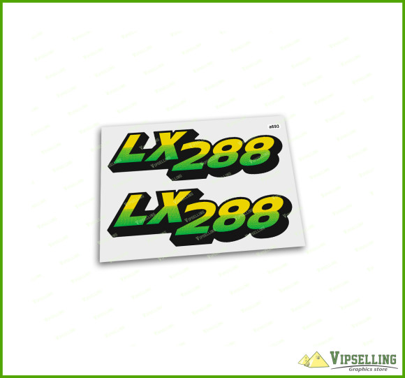 John Deere LX288 Lower Hood Decal Set For a Tractor Under Serial 60000 M126054