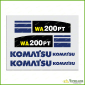 Full KOMATSU WA 200 PT Wheel Loader High Cast Vinyl Decals Stickers Kit New Super Look Full KOMATSU WA 200 PT Wheel Loader High Cast Vinyl Decals Stickers Kit New Super Look