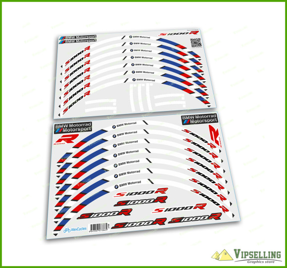 BMW S1000R S1000 Motorcycle Wheel Rim Stripes Decals Sticker Motorrad Motorsport BMW S1000R S1000 Motorcycle Wheel Rim Stripes Decals Sticker Motorrad Motorsport