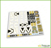 Rare VITUS 979 Aluminium BiCycle White Decals Stickers for Re-sprays Kit Set Rare VITUS 979 Aluminium BiCycle White Decals Stickers for Re-sprays Kit Set