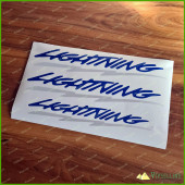 Ford F-150 Lightning Complete Decals Stickers Set Blue Reflective Colors Ford F-150 Lightning Complete Decals Stickers Set Blue Reflective Colors