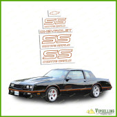 Monte Carlo SS Chevrolet 1987-1988 Restoration Nut Brown Decals Stickers Logos Emblems Chevy Kit Monte Carlo SS Chevrolet 1987-1988 Restoration Nut Brown Decals Stickers Logos Emblems Chevy Kit