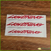 Ford F-150 Lightning Complete Decals Stickers Set Red Reflective Colors Ford F-150 Lightning Complete Decals Stickers Set Red Reflective Colors