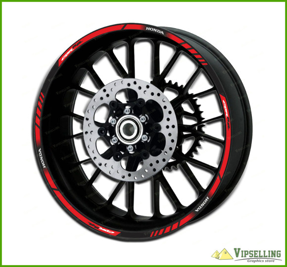 HONDA CBR RR Motorsport Motorcycle Wheel Rim Laminated Stripes Decals Stickers HONDA CBR RR Motorsport Motorcycle Wheel Rim Laminated Stripes Decals Stickers