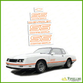 Monte Carlo SS Chevrolet 1987-1988 Restoration Orange Decals Stickers Logos Emblems Chevy Kit Monte Carlo SS Chevrolet 1987-1988 Restoration Orange Decals Stickers Logos Emblems Chevy Kit