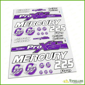 Mercury 90 115 150 175 200 225 250 HP Optimax ProXS Outboadrs Motor Purple Laminated Decals Boat Mercury 90 115 150 175 200 225 250 HP Optimax ProXS Outboadrs Motor Purple Laminated Decals Boat