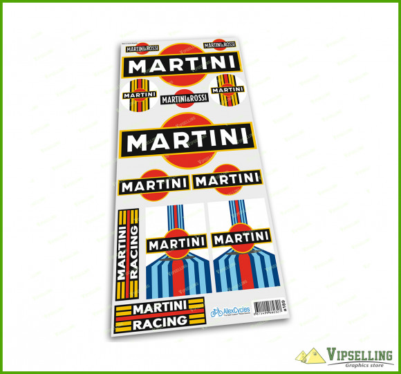 Martini Racing Porsche Laminated Decals Stickers Emblems Logo