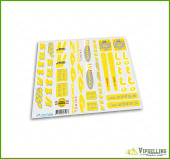 Rare VITUS Lotto Ovoid 992 Team Bicycle Yellow Decals Stickers for Re-sprays Kit Rare VITUS Lotto Ovoid 992 Team Bicycle Yellow Decals Stickers for Re-sprays Kit