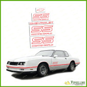 Monte Carlo SS Chevrolet 1987-1988 Restoration Red Decals Stickers Logos Emblems Chevy Kit Monte Carlo SS Chevrolet 1987-1988 Restoration Red Decals Stickers Logos Emblems Chevy Kit
