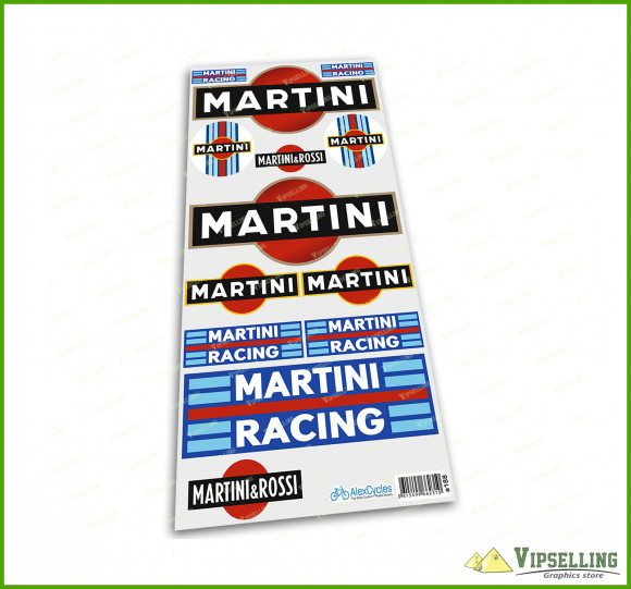 Martini Style Racing Porsche Laminated Decals Stickers Emblems Logos Kit