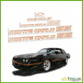 Monte Carlo SS Chevrolet 1985-1986 Restoration Nut Brown Decals Stickers Logos Emblems Chevy Kit Monte Carlo SS Chevrolet 1985-1986 Restoration Nut Brown Decals Stickers Logos Emblems Chevy Kit