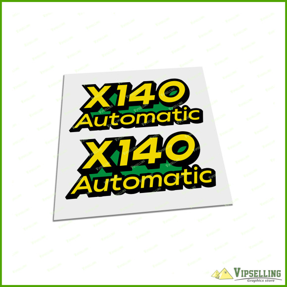 John Deere X140 Automatic Hood Decals Stickers Set GX22542