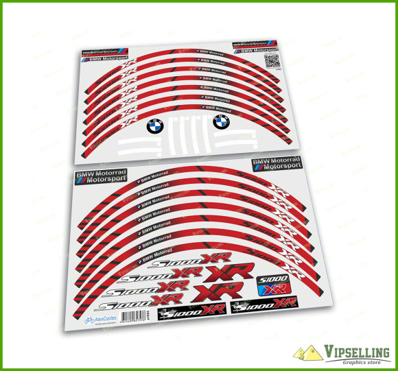BMW Motorrad Motorsport S1000XR Wheel Rim Laminated Decals Stripes Stickers Kit BMW Motorrad Motorsport S1000XR Wheel Rim Laminated Decals Stripes Stickers Kit