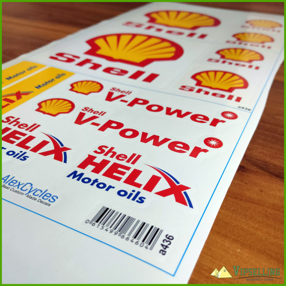 Shell Oil Petrol Racing Rally 4x4 Decals Stickers Set Fuel V-Power Kit