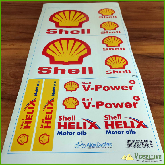 Shell Oil Petrol Racing Rally 4x4 Decals Stickers Set Fuel V-Power Kit