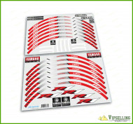 YAMAHA R1 Racing Equipment Bike Wheel Rim Red Laminated Stripes Decals Stickers YAMAHA R1 Racing Equipment Bike Wheel Rim Red Laminated Stripes Decals Stickers