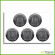 Fiat Abarth Wheel Caps Center Chrome Silver Laminated Decals Stickers Set Fiat Abarth Wheel Caps Center Chrome Silver Laminated Decals Stickers Set