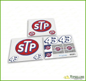 Rare Vintage STP 43 Fuel Oil Additives Racing Rally Decals Stickers Set Rare Vintage STP 43 Fuel Oil Additives Racing Rally Decals Stickers Set