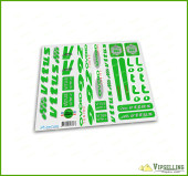 Rare VITUS Lotto Ovoid 992 Team Bicycle Green Decals Stickers for Re-sprays Kit Rare VITUS Lotto Ovoid 992 Team Bicycle Green Decals Stickers for Re-sprays Kit