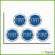 Fiat Wheel Caps Center Chrome Silver Laminated Decals Stickers Set Abarth Fiat Wheel Caps Center Chrome Silver Laminated Decals Stickers Set Abarth