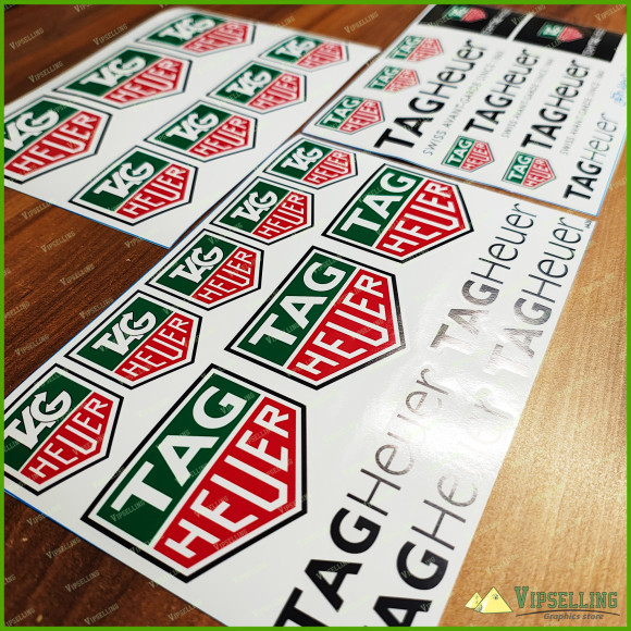Tag Heuer Sponsorship Racing Rally 4x4 Decals Stickers Emblems Set