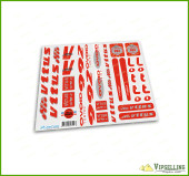 Rare VITUS Lotto Ovoid 992 Team Bicycle Red Decals Stickers for Re-sprays Kit Rare VITUS Lotto Ovoid 992 Team Bicycle Red Decals Stickers for Re-sprays Kit