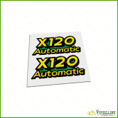 John Deere X120 Automatic Hood Decals Stickers Set John Deere X120 Automatic Hood Decals Stickers Set