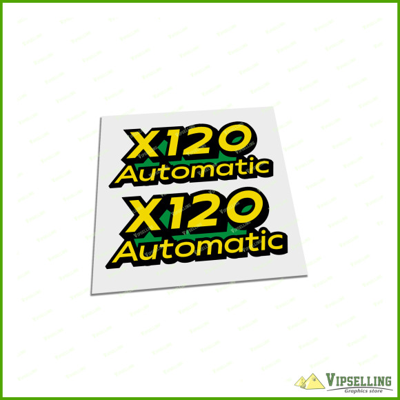 John Deere X120 Automatic Hood Decals Stickers Set