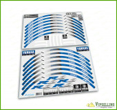 YAMAHA YZF R6 Motorcycle Bike Wheel Rim Blue Laminated Stripes Decal Sticker Set YAMAHA YZF R6 Motorcycle Bike Wheel Rim Blue Laminated Stripes Decal Sticker Set
