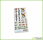 Columbus and Eddy Merckx Fork Frame Decals Stickers Italy France Super Kit Columbus and Eddy Merckx Fork Frame Decals Stickers Italy France Super Kit