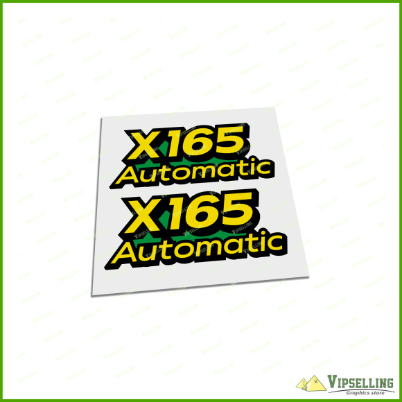 John Deere X165 Automatic Hood Decals Stickers Set