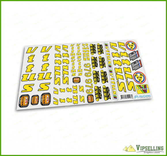 Restoration Decals Kit for VITUS 979 Dural All Alluminium Frame Fork Stickers Set Restoration Decals Kit for VITUS 979 Dural All Alluminium Frame Fork Stickers Set
