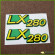 John Deere LX280 Lawn Tractor Hood Vinyl Decal 2 Pack 5.875" wide x 2" tall M149591