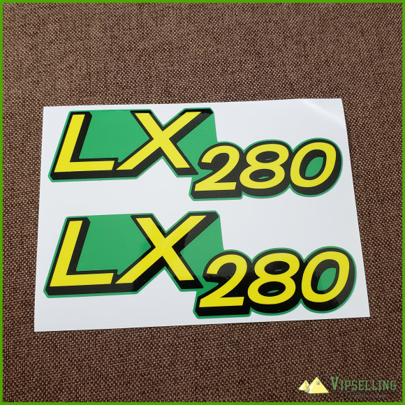John Deere LX280 Lawn Tractor Hood Vinyl Decal 2 Pack 5.875" wide x 2" tall M149591