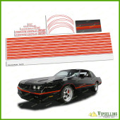 Chevrolet Monte Carlo SS Fully Red Shadows 1985 1986 Restoration Stripes Decals Kit Chevy Chevrolet Monte Carlo SS Fully Red Shadows 1985 1986 Restoration Stripes Decals Kit Chevy