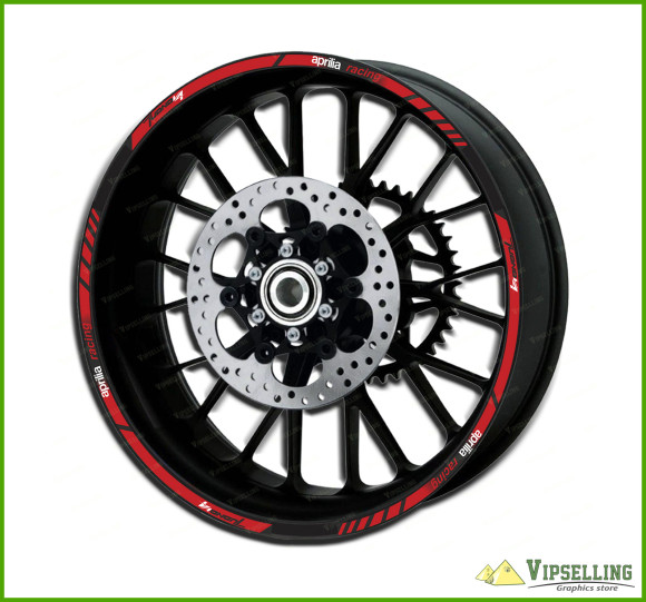aprilia Tuono V4 Racing Motorcycle Wheel Rim Laminated Stripes Decals Stickers aprilia Tuono V4 Racing Motorcycle Wheel Rim Laminated Stripes Decals Stickers