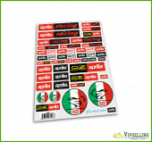 aprilia Racing Motorbike Motorcycle 36 Laminated Decals Sticker Set RSV RS Tuono